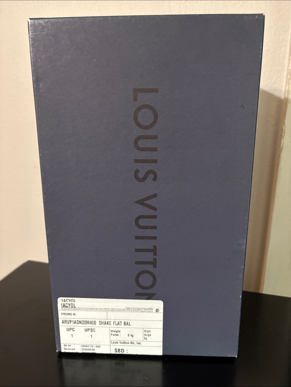Louis Vuitton Denim Quilted Navy Ballet Flats with LV Plaque - Picture 10 of 11